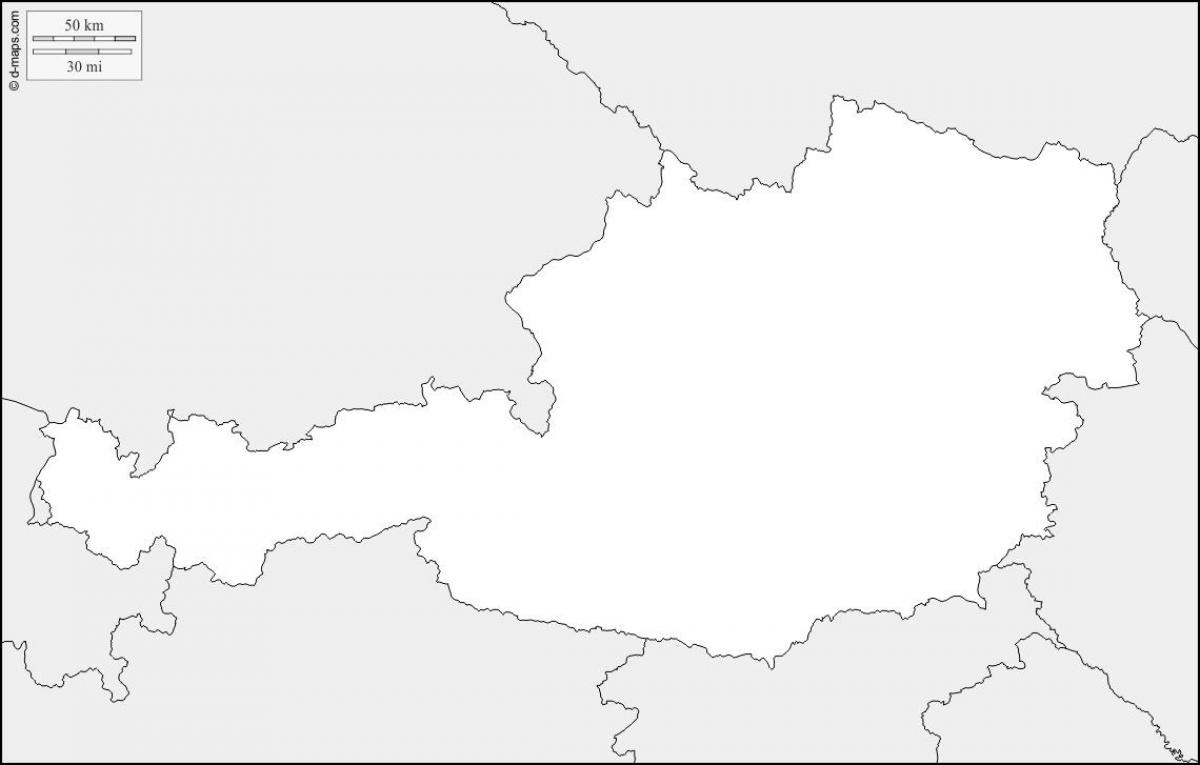 carte de l'autriche carte de contour