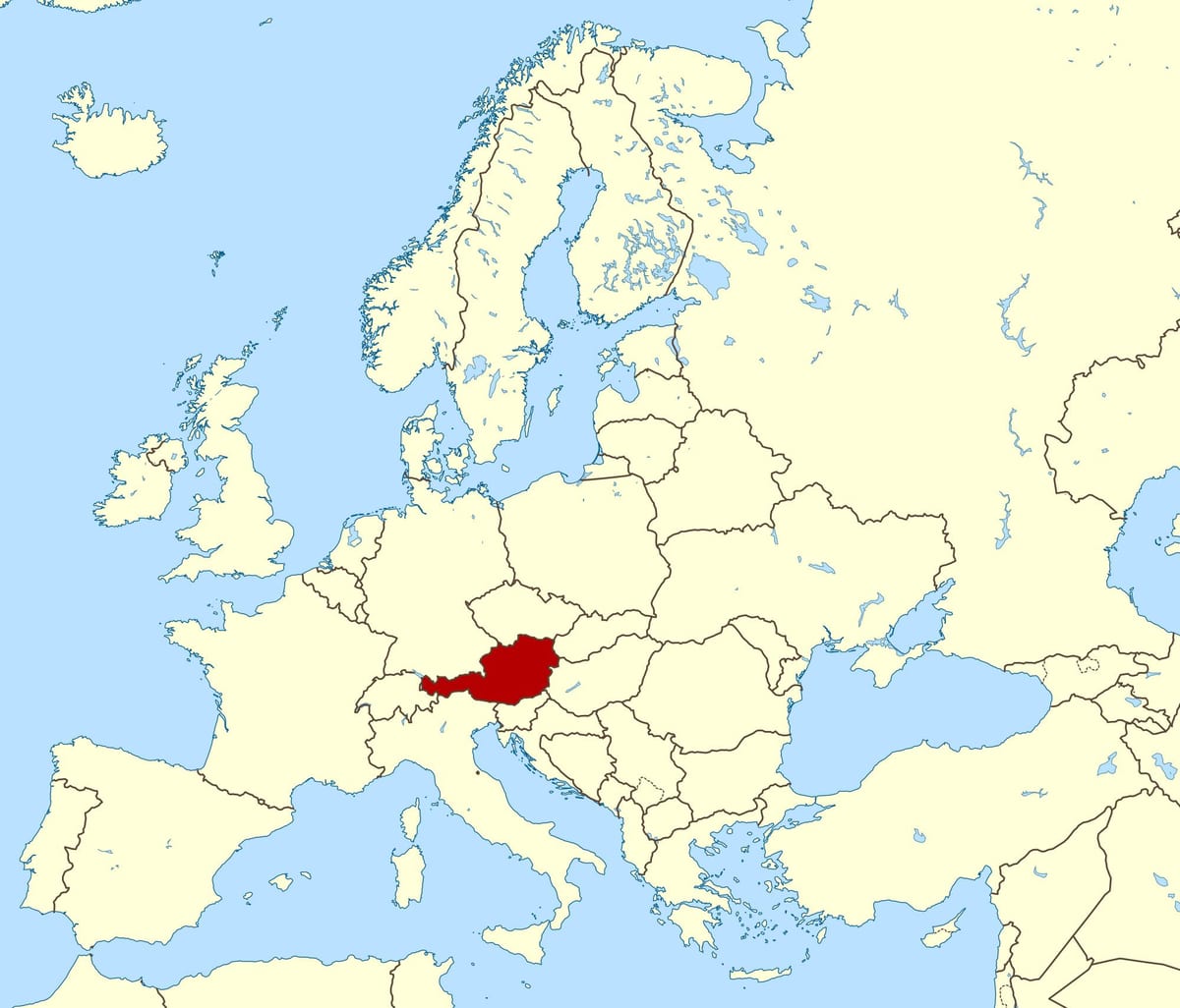 voir la carte de l'autriche
