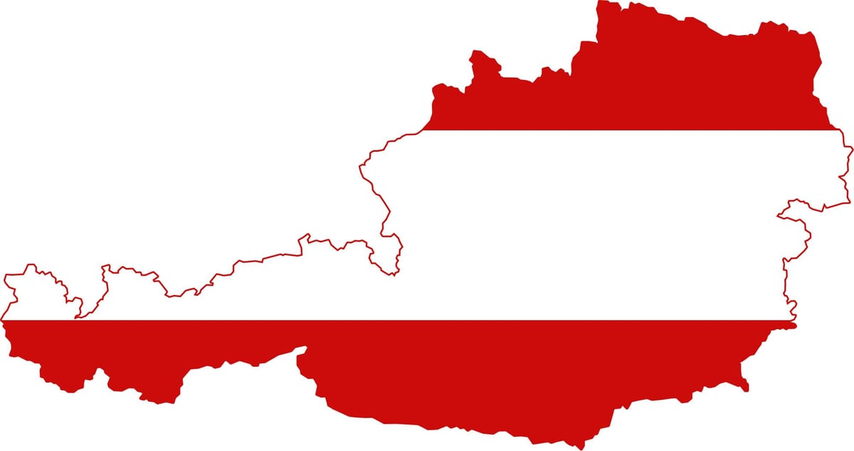 autriche carte de drapeau