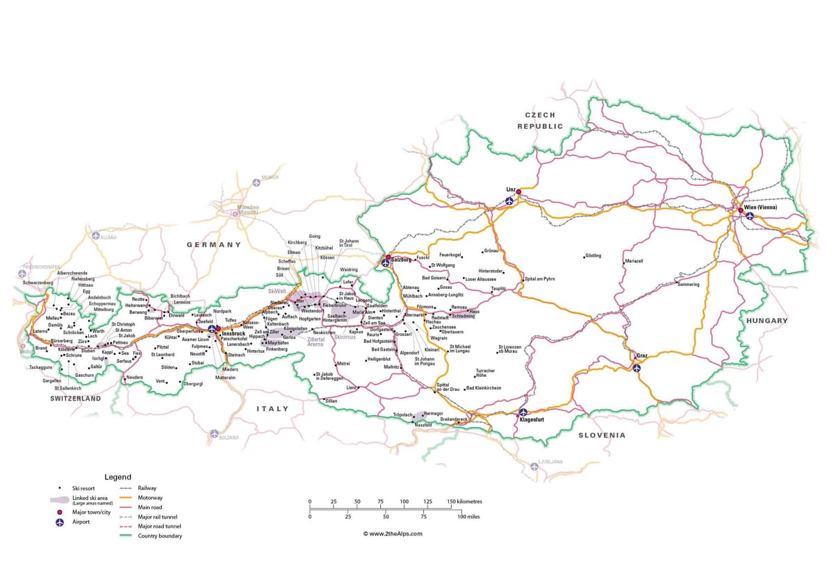 carte de l'autriche tram