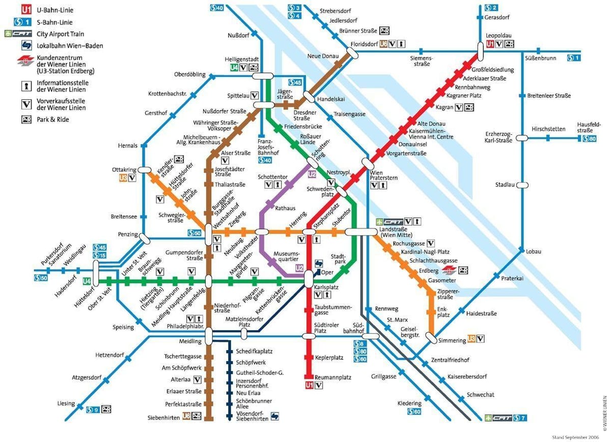 autriche carte de métro