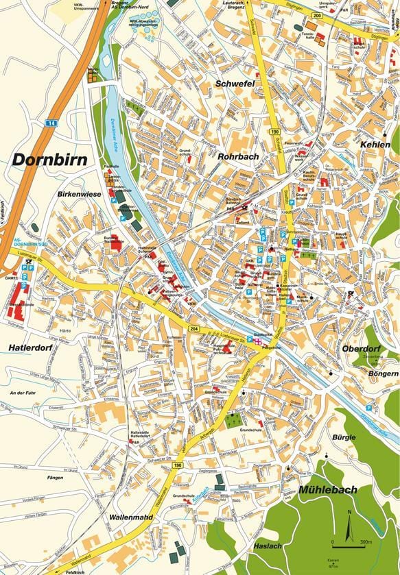 carte de dornbirn, autriche