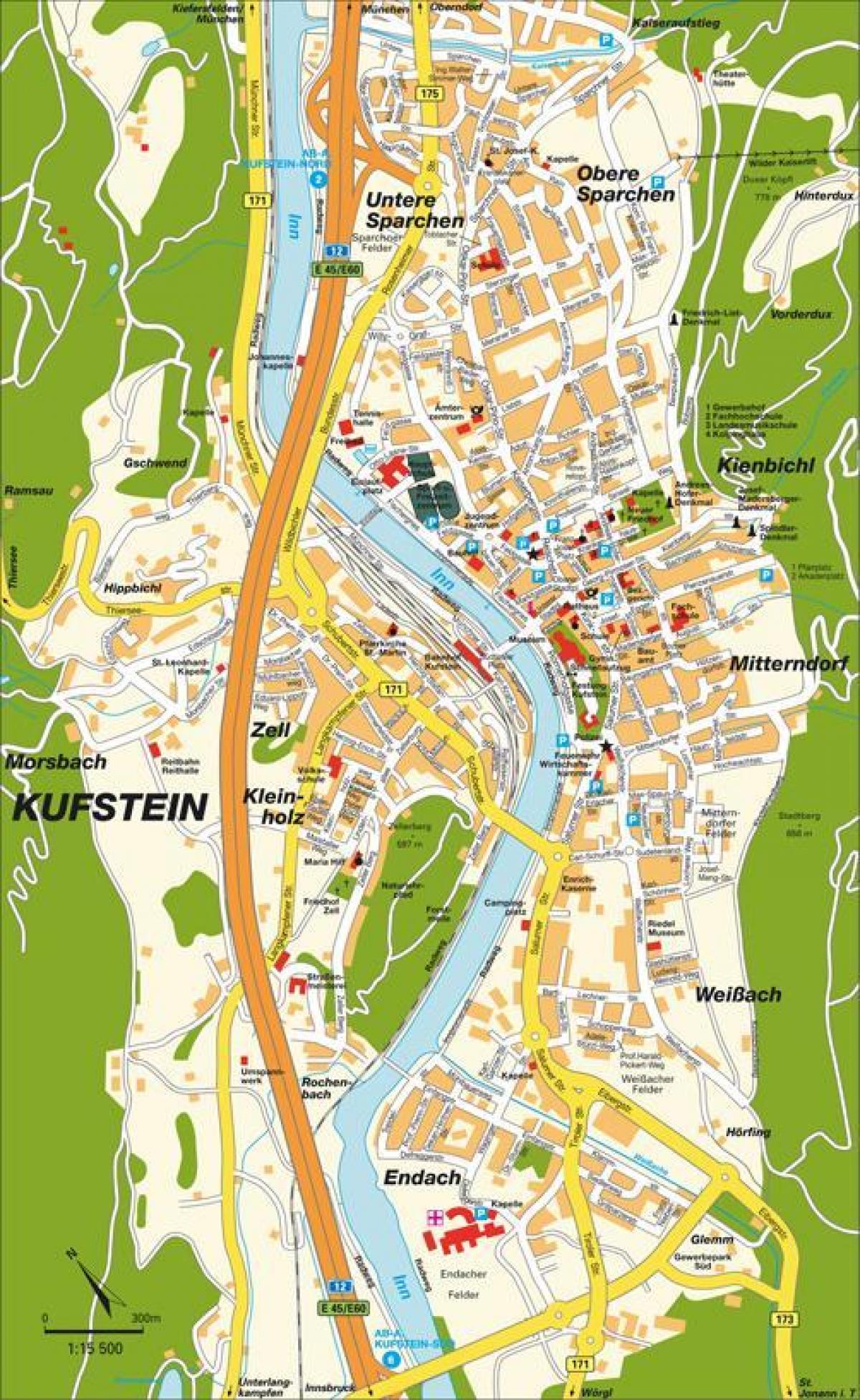carte de kufstein en autriche