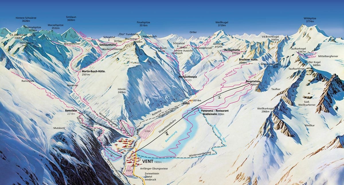 carte de l'évent de l'autriche