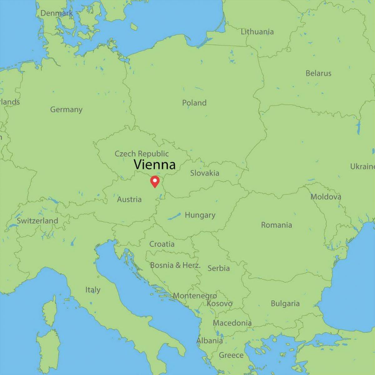 l'autriche pays dans la carte du monde