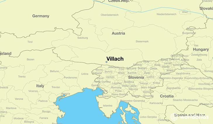carte de villach en autriche