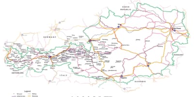 Carte de l'autriche attractions touristiques