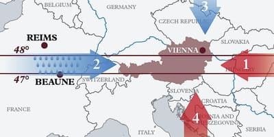 Carte de l'autriche climat