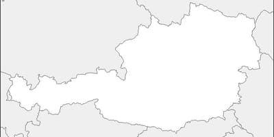 Carte de l'autriche carte de contour