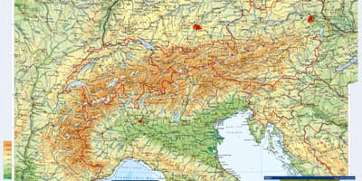 Carte topographique de l'autriche