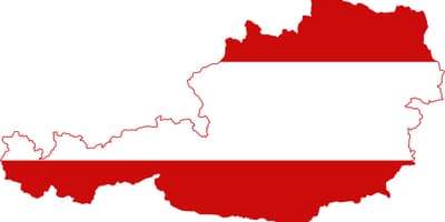 Autriche carte de drapeau