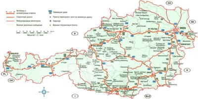 Carte détaillée de l'autriche