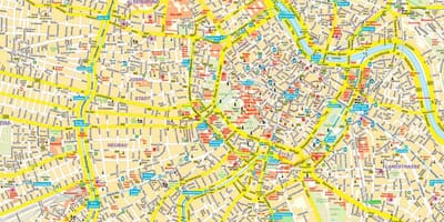 La ville de plan de rue de vienne, autriche