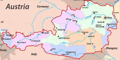 Carte de eisenstadt en autriche