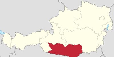 Carte de karnten autriche 