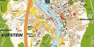 Carte de kufstein en autriche