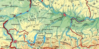 Carte de la haute-autriche