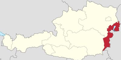 Carte du burgenland, autriche