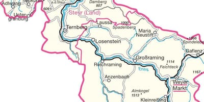 Carte de steyr, autriche 