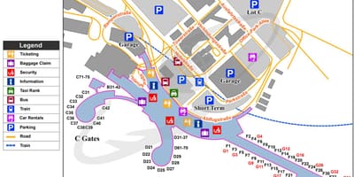 Carte de l'aéroport de vienne, autriche