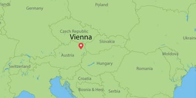 La carte de vienne, autriche carte de l'europe