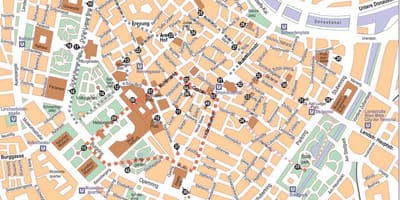 Vienne, autriche-ville centre de la carte
