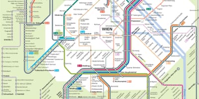 Les stations de Train à vienne, en autriche carte