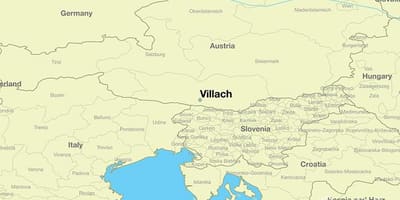 Carte de villach en autriche